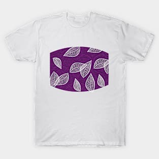 Retro Purple Leaves T-Shirt